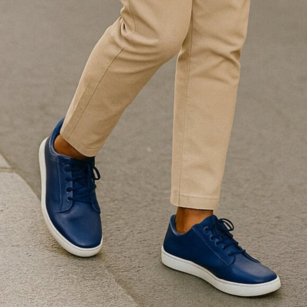Low-top Lace-up Navy Blue Men’s Casual Sneakers Shoes Size 45